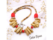 COLIER STATEMENT HANDMADE UNICAT - JASP SI CINABRU (COD1281)